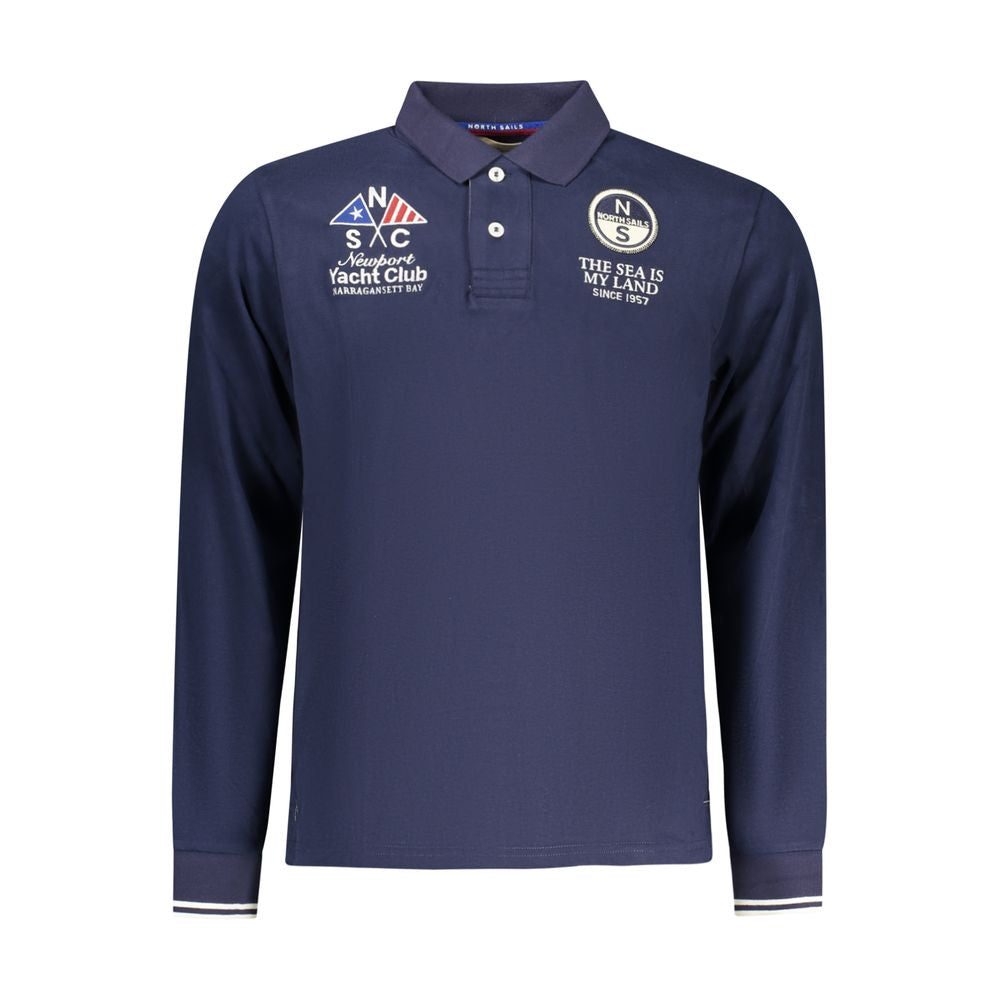 Polo Shirt by North Sails for men in stretch cotton blue showcases a enviable silhouette, featuring a refined and long-sleeve for a enviable finish.