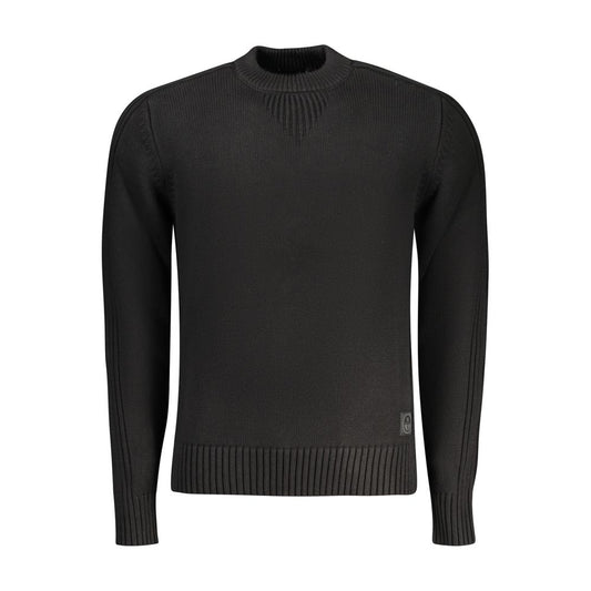 Sweatshirt by North Sails for men in cashmere viscose blend black & brown showcases a slouchy chic silhouette, artfully detailed with a slouchy chic crew neckline and for a slouchy chic finish.
