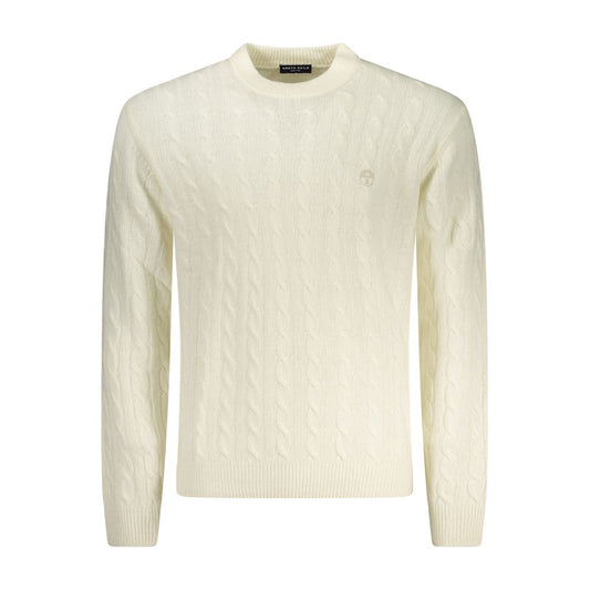 Sweatshirt by North Sails for men in lana wool polyamide & viscose white features an enviable silhouette, showcasing a premium and refined crew neckline for a truly enviable finish.