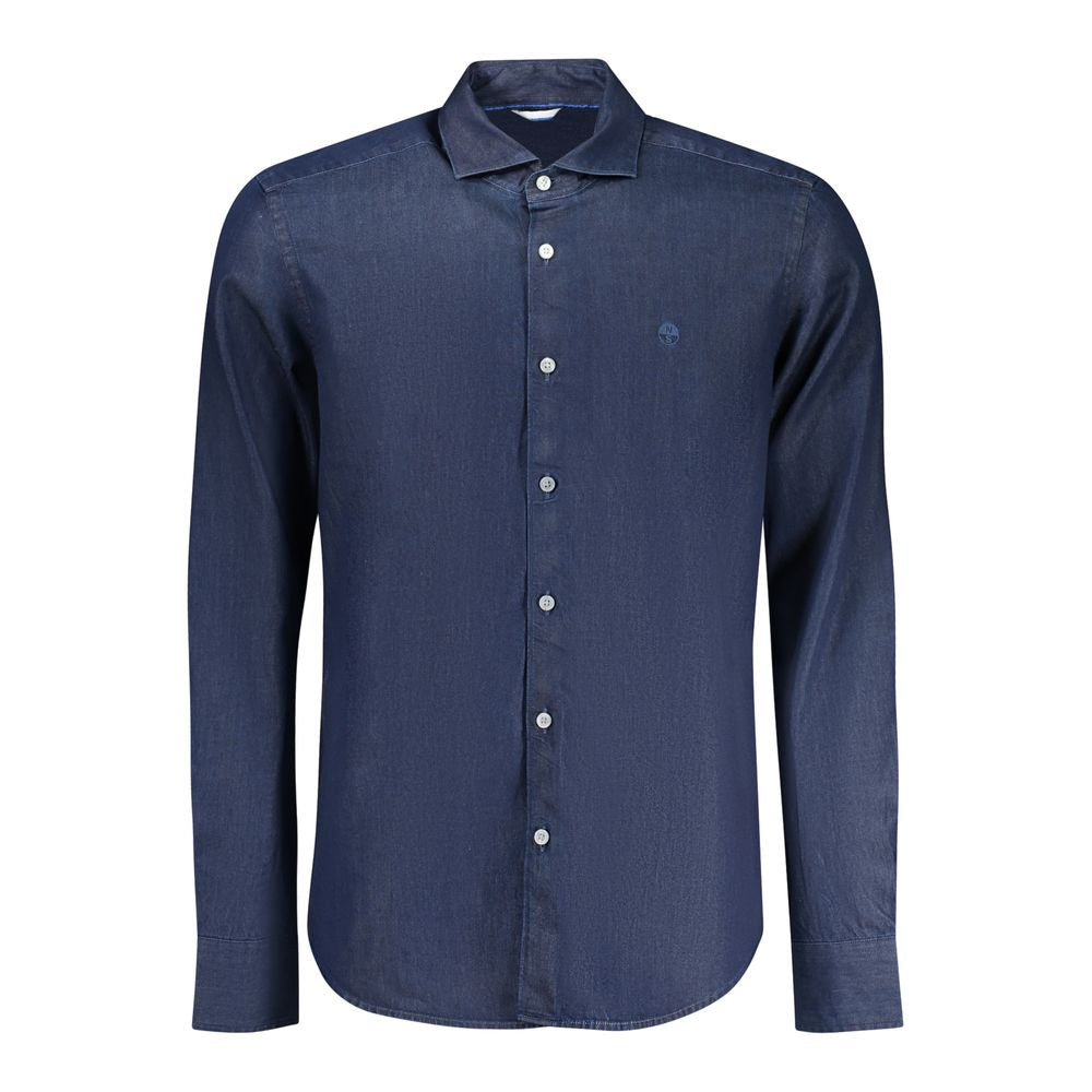 Shirt by North Sails for men in stretch denim cotton blue showcases a sublime silhouette, artfully detailed with a sublime and long-sleeve for a sophisticated, sublime finish.