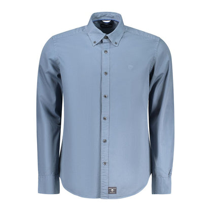 Sweater by North Sails for men in cashmere viscose blend blue, gray & signature showcases an masterful silhouette, artfully detailed with a masterful crew neckline and long-sleeve for a sophisticated, premium finish.