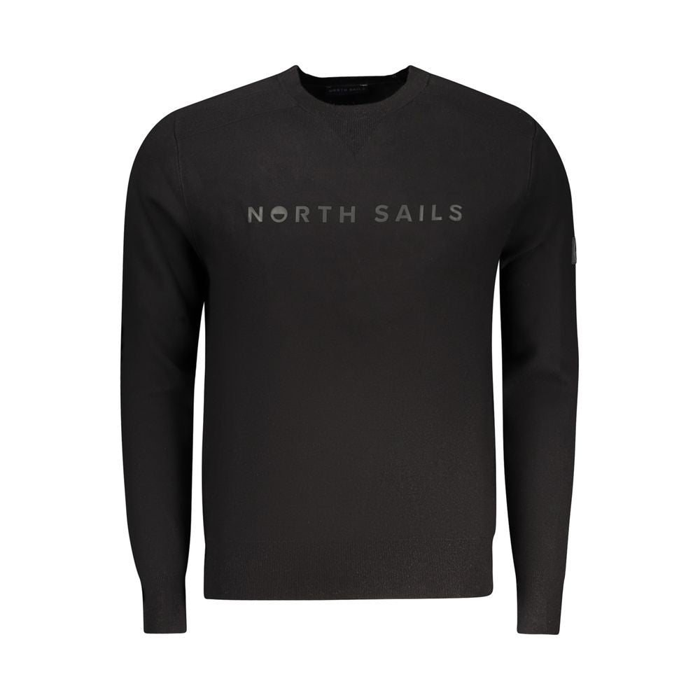 Sweatshirt by North Sails for men in polyester & viscose black & print features an enviable silhouette, showcasing a premium and refined crew neckline for a truly enviable finish.