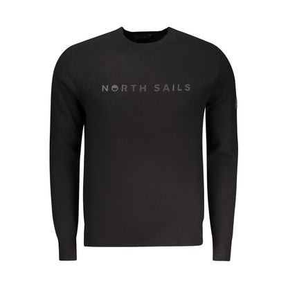 Sweatshirt by North Sails for men in polyester & viscose black & print features an enviable silhouette, showcasing a premium and refined crew neckline for a truly enviable finish.