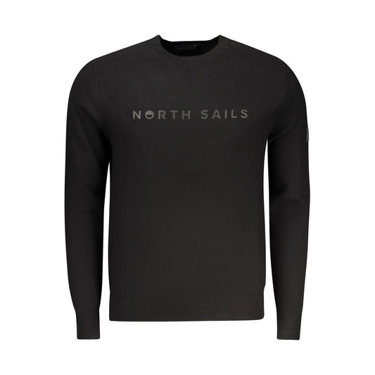 Sweatshirt by North Sails for men in polyester & viscose black & print features an enviable silhouette, showcasing a premium and refined crew neckline for a truly enviable finish.