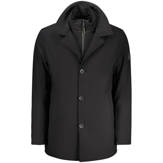 Trench Coat by North Sails for men in cashmere viscose black & blue showcases a contemporary silhouette, detailed with a contemporary and distinctive for a truly contemporary finish.