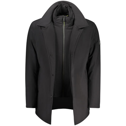 Trench Coat by North Sails for men in cashmere viscose black & blue showcases a contemporary silhouette, detailed with a contemporary and distinctive for a truly contemporary finish.