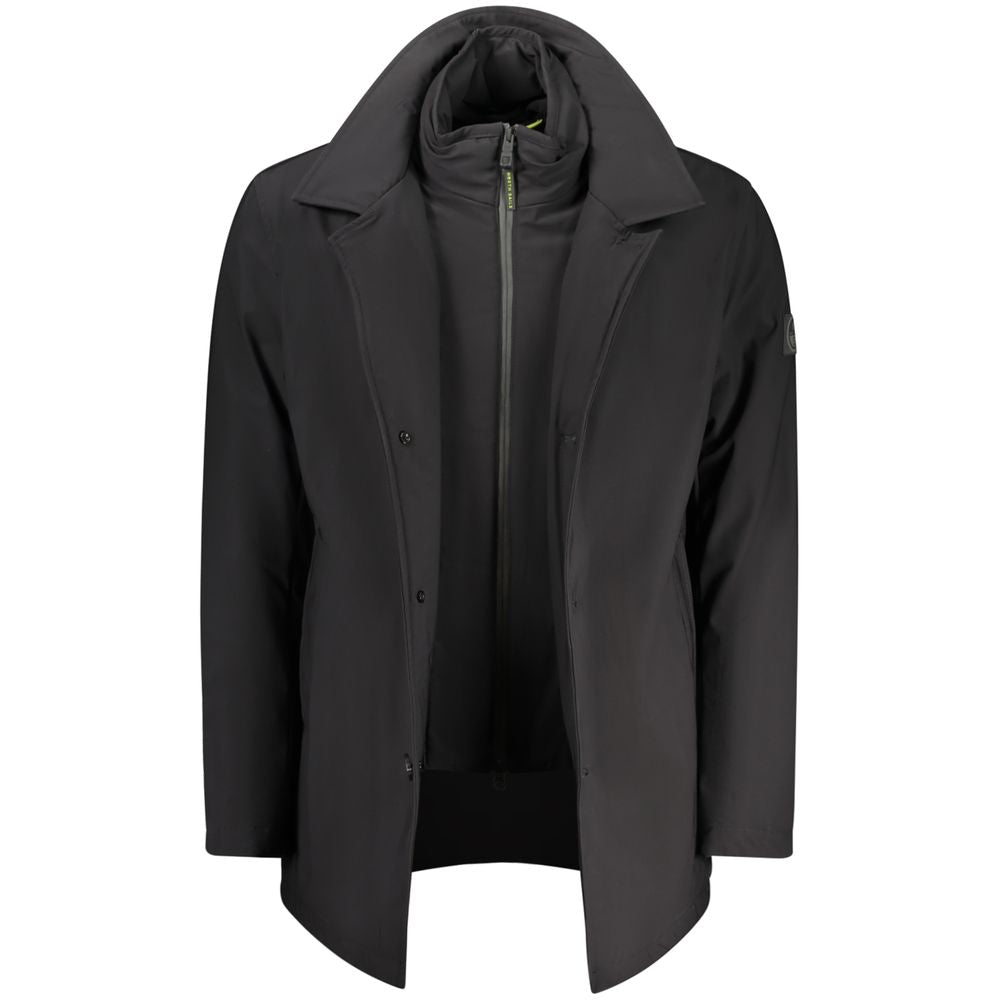 Trench Coat by North Sails for men in cashmere viscose black & blue showcases a contemporary silhouette, detailed with a contemporary and distinctive for a truly contemporary finish.