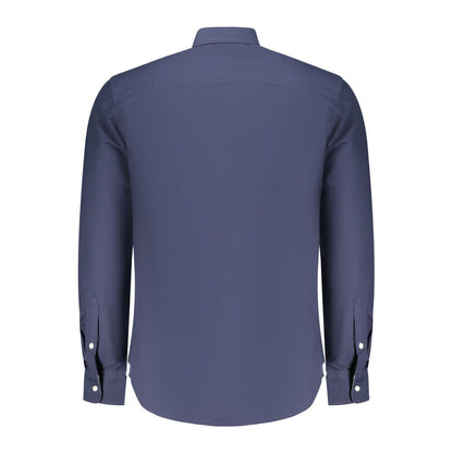 Dress Shirt by North Sails for men in cotton blue showcases a sharp silhouette, elegantly detailed with a sharp and sharp .