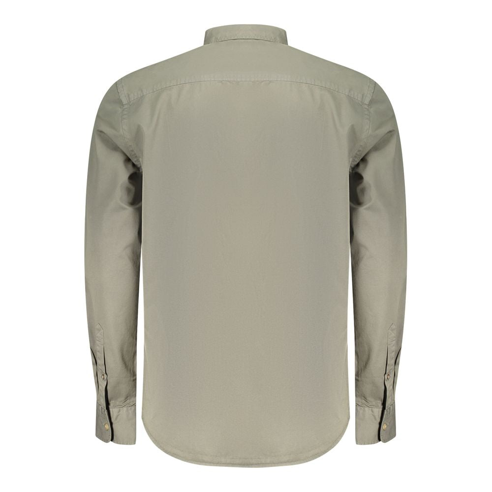 Shirt by North Sails for men in cotton green features an architectural silhouette with a refined and elegant for a architectural look.
