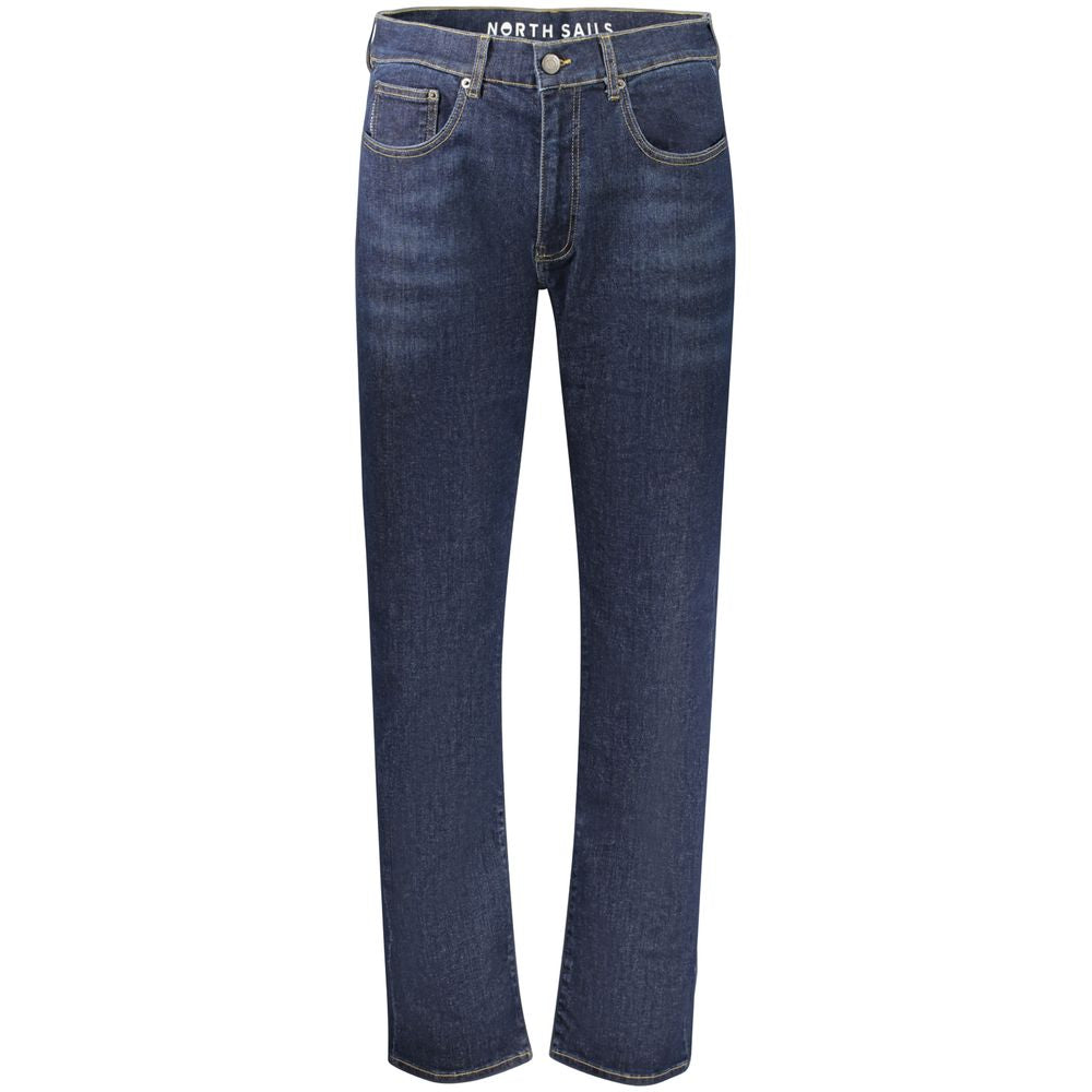 Jeans by North Sails for men in stretch denim cotton blue features a refined silhouette with a refined regular-fit, defined by a and a refined long for a refined finish.