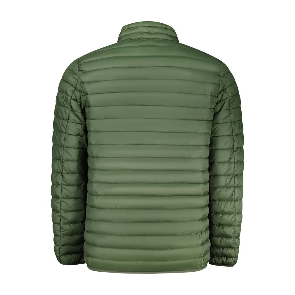 Hooded Windbreaker Jacket by Norway 1963 for men in polyamide green & white features an perennial silhouette with a refined hooded neckline and perennial pockets, hooded & windproof for a sophisticated weather-resistant look.