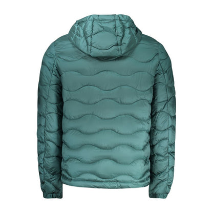 Hooded Windbreaker Jacket by Norway 1963 for men in polyamide green features an enduring silhouette, showcasing technical pockets, hooded & windproof and a sophisticated hooded neckline for a truly enduring aesthetic.