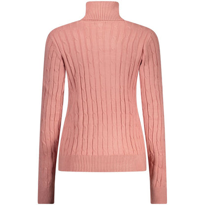 Sweater by Norway 1963 for women in polyamide polyester viscose pink showcases a sumptuous silhouette, artfully finished with a sumptuous and for a sophisticated, sumptuous look.