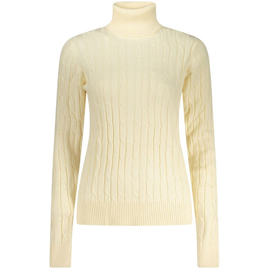 Sweater by Norway 1963 for women in polyamide polyester viscose white showcases a sumptuous silhouette, artfully finished with a sumptuous turtle neckline and for a sophisticated, sumptuous look.