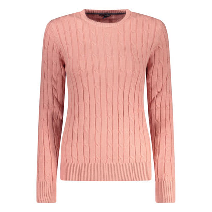 Sweatshirt by Norway 1963 for women in polyamide polyester viscose pink features an provocated silhouette, detailed with a provocated and a refined turtle neckline for a sophisticated aesthetic.