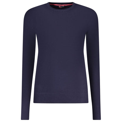 Sweater by Norway 1963 for women in polyamide polyester viscose blue showcases a discreet silhouette, finished with a discreet and long-sleeve for a discreet look.