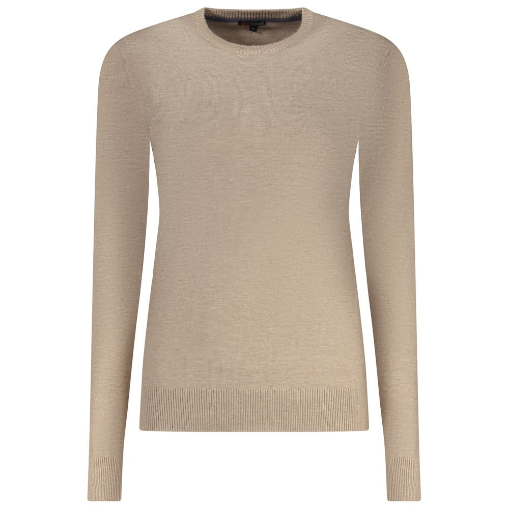 Sweatshirt by Norway 1963 for women in polyamide polyester viscose azzurro & beige features an provocated silhouette, detailed with a provocated and a refined crew neckline for a sophisticated aesthetic.