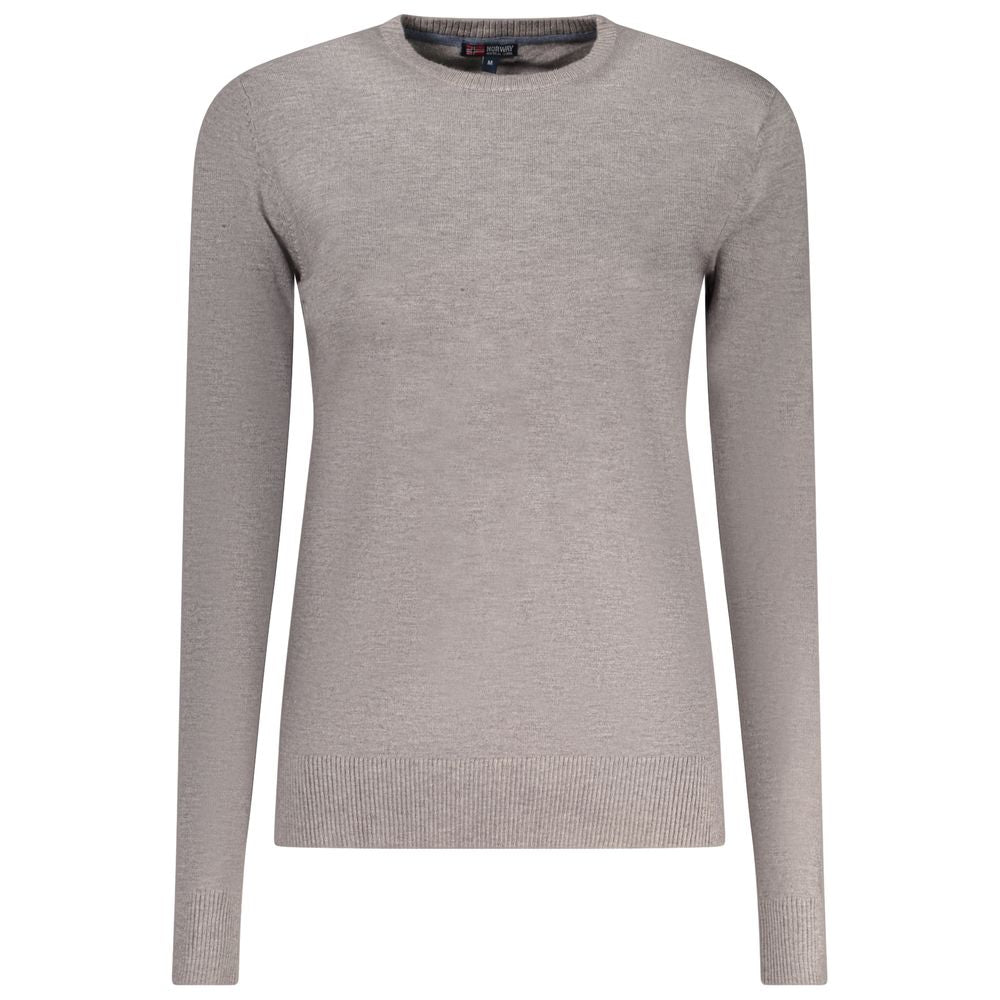 Activewear T-Shirt by Norway 1963 for women in polyamide polyester viscose gray presents a kinetic silhouette, showcasing the kinetic long-sleeve and crew neckline alongside functional for a premium, athletic look.