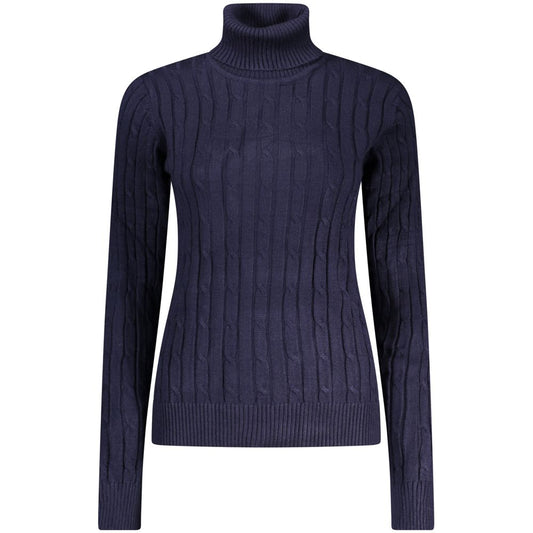 This Sweater by Norway 1963 for women in polyamide polyester viscose blue, gray & signature presents a understated silhouette, featuring a sophisticated crew neckline and for a understated finish.
