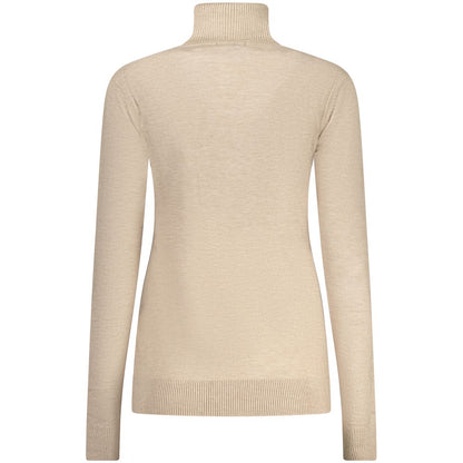 Sweater by Norway 1963 for women in polyamide polyester viscose beige showcases a discreet silhouette, finished with a discreet and for a discreet look.