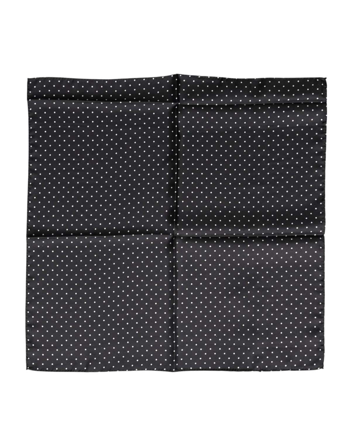 Dolce & Gabbana Silk Foulard Square Wrap Scarf - Black White
