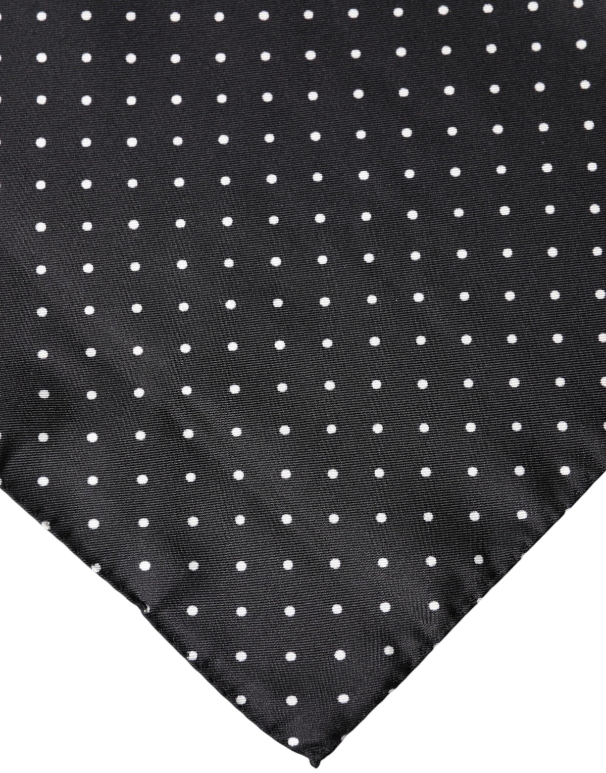 Dolce & Gabbana Silk Foulard Square Wrap Scarf - Black White