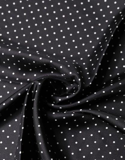 Dolce & Gabbana Silk Foulard Square Wrap Scarf - Black White