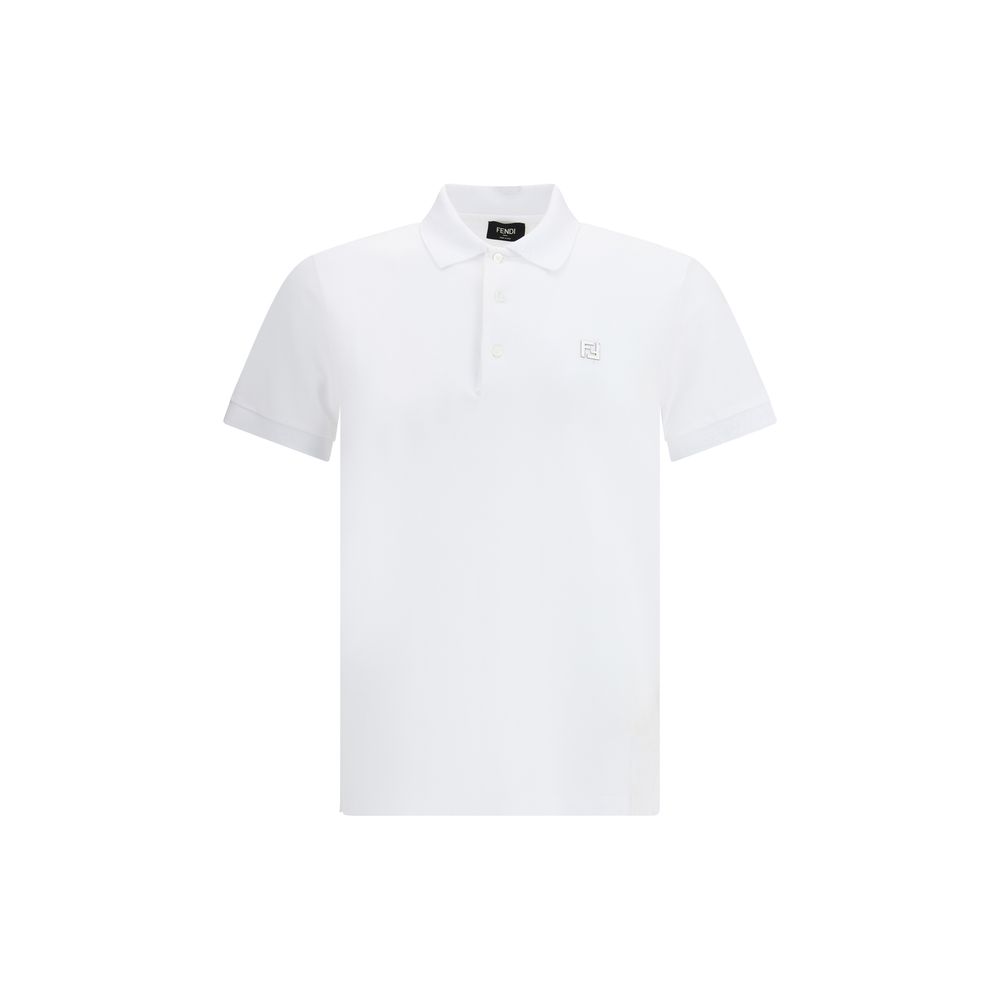 This Polo Shirt by Fendi for men in cotton white presents a flawless silhouette, showcasing flawless detailing and a refined for a truly flawless aesthetic.