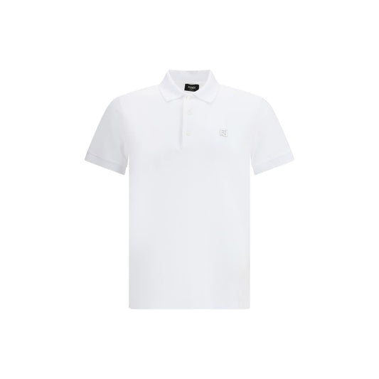 This Polo Shirt by Fendi for men in cotton white presents a flawless silhouette, showcasing flawless detailing and a refined for a truly flawless aesthetic.