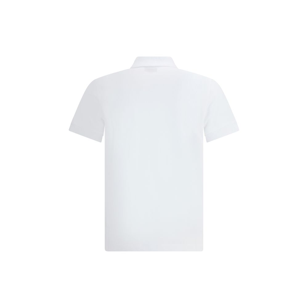 Polo Shirt by Fendi for men in cotton white showcases a sharp silhouette, detailed with a refined and sharp for a sophisticated finish.