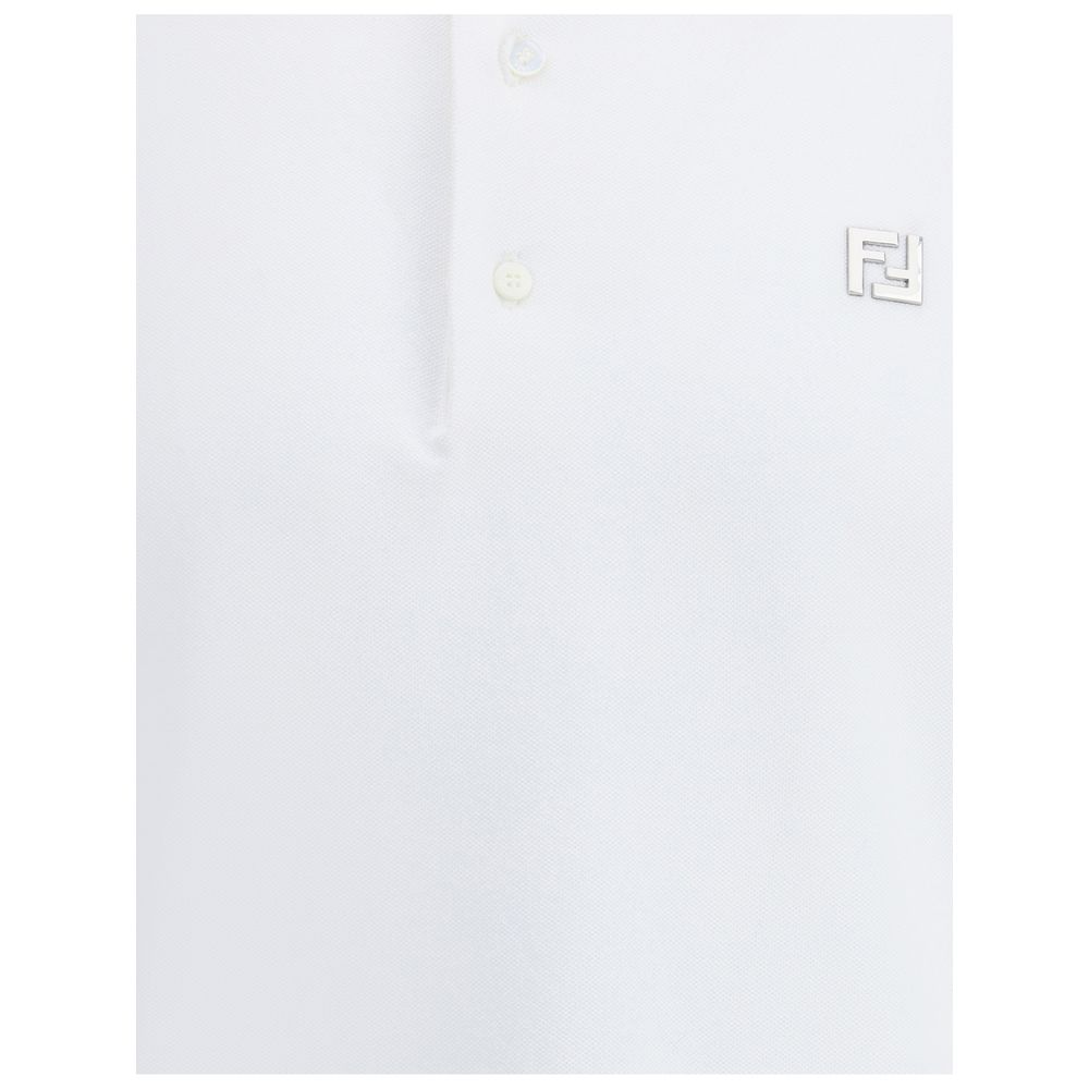 Polo Shirt by Fendi for men in cotton white showcases a enviable silhouette, featuring a refined and for a enviable finish.