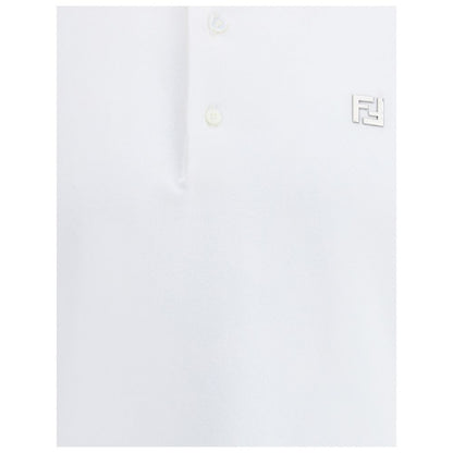 Polo Shirt by Fendi for men in cotton white showcases a enviable silhouette, featuring a refined and for a enviable finish.
