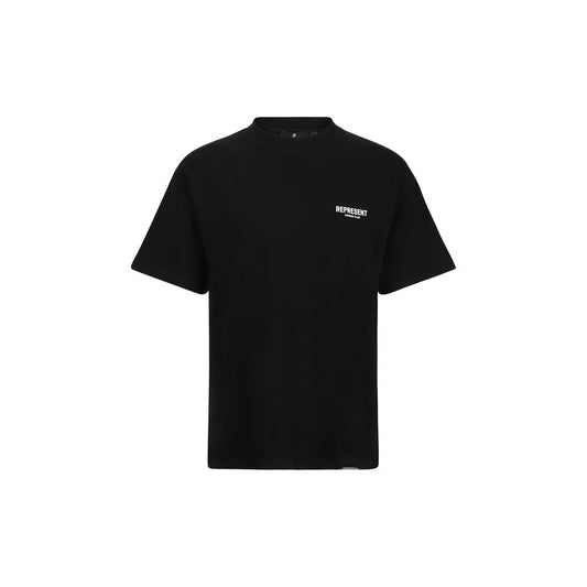 T-Shirt by Represent for men in cotton black, patterned & monogram features an on trend silhouette, perfectly showcasing a on trend and crew neckline for an elevated aesthetic.