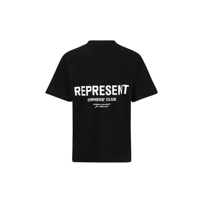 T-Shirt by Represent for men in cotton black, patterned & monogram features a plush silhouette, showcasing a sophisticated crew neckline and for a truly plush finish.