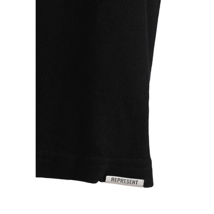 T-Shirt by Represent for men in cotton black, patterned & monogram showcases a unassuming silhouette, artfully detailed with a refined and unassuming for a sophisticated, contemporary look.