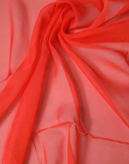 Dolce & Gabbana Red Stole Silk Neck Wrap Shawl Scarf