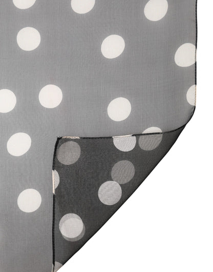 Dolce & Gabbana Black Polka Dot Silk Neck Wrap Shawl 205cm x 137cm Scarf
