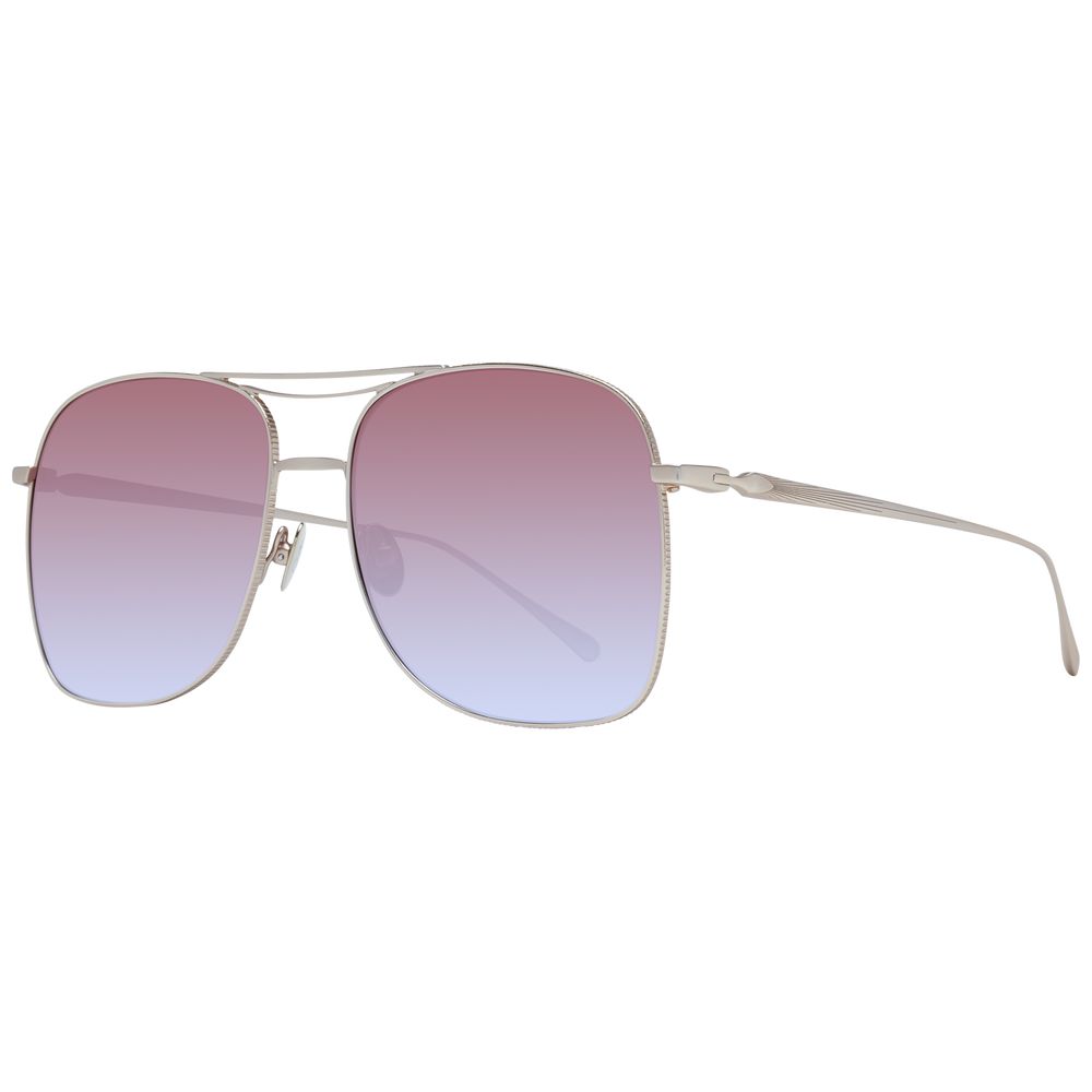 This Sunglasses by Scotch & Soda for women in stainless steel gold presents a sumptuous silhouette, showcasing a sumptuous full-rim square frame design in gold coloured frame and high-performance gradient category-2-medium-tint lens.