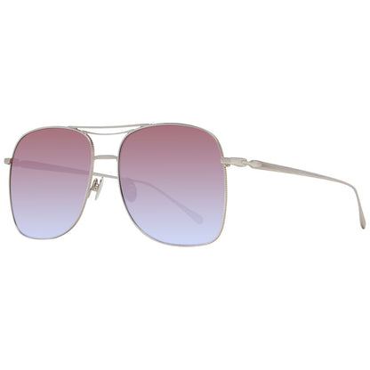 This Sunglasses by Scotch & Soda for women in stainless steel gold presents a sumptuous silhouette, showcasing a sumptuous full-rim square frame design in gold coloured frame and high-performance gradient category-2-medium-tint lens.