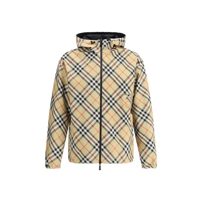 Hooded Overcoat by Burberry for men in polyester multicolor & patterned showcases a architectural silhouette, artfully detailed with a distinctive hooded neckline and functional water-resistant, pockets & hooded for a architectural finish.