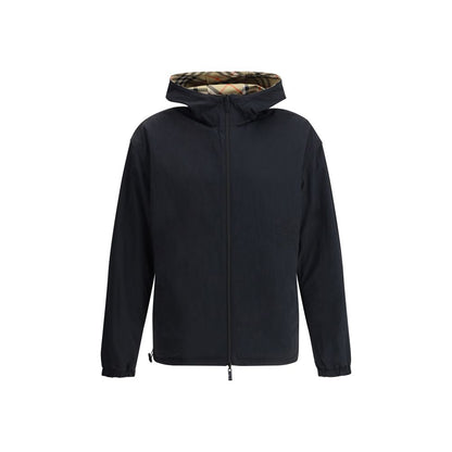 Hooded Overcoat by Burberry for men in polyester multicolor & patterned features an voluminous silhouette, showcasing distinct water-resistant, pockets & hooded and a voluminous hooded neckline for a truly voluminous aesthetic.