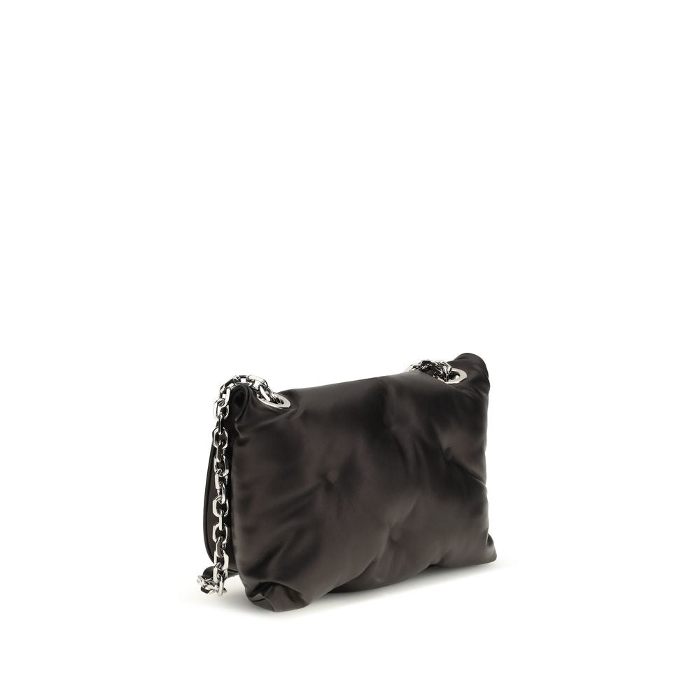Evening Shoulder Bag by Maison Margiela for women in lambskin leather black features a distinguished silhouette, showcasing a secure flap and distinguished with versatile shoulder-strap for a distinguished finish.