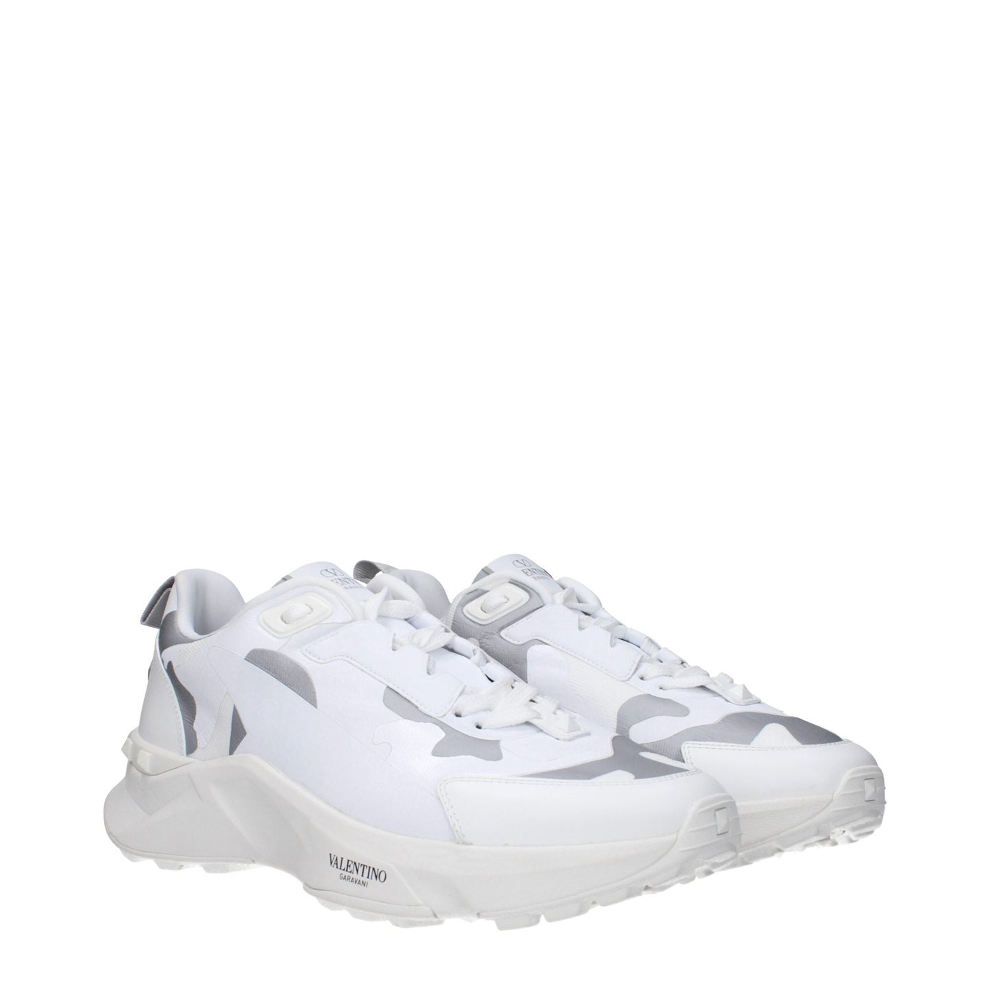 Athletic Sneakers by Valentino Garavani for men in rubber & fabric gray, light-grey & white showcases an impeccable silhouette, defined by an impeccable athletic style design that perfectly captures the essence of the Men's Athletic Rubber & Fabric Sneakers.