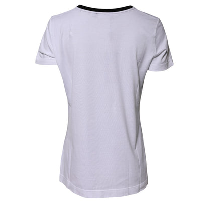 Dolce & Gabbana Women's Crew Neck Cotton Tank Top - White Patterned Signature