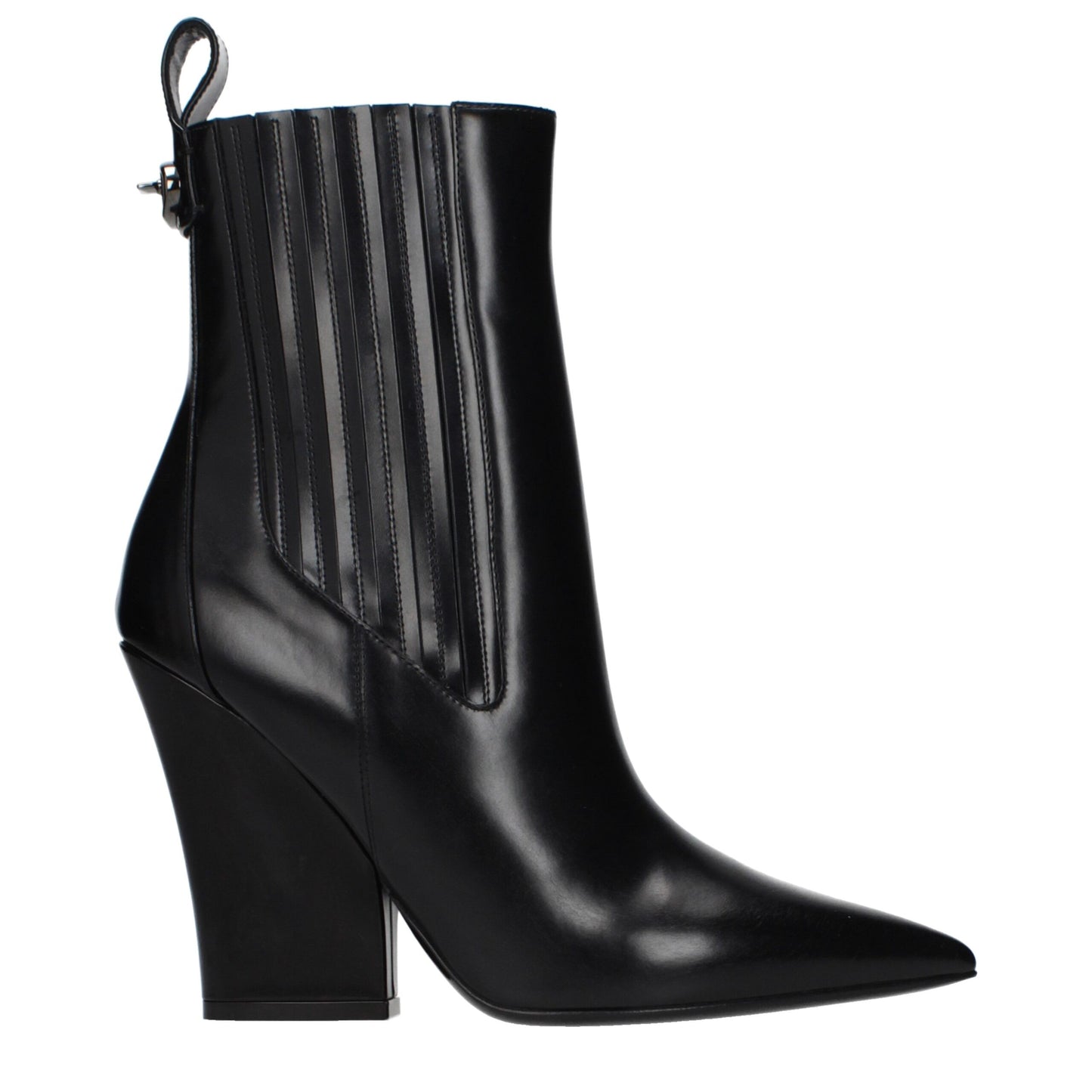 Ankle Boots by Valentino Garavani for women in leather black features an avant-garde Women's Leather Ankle Boots silhouette, defined by a sophisticated and a avant-garde .