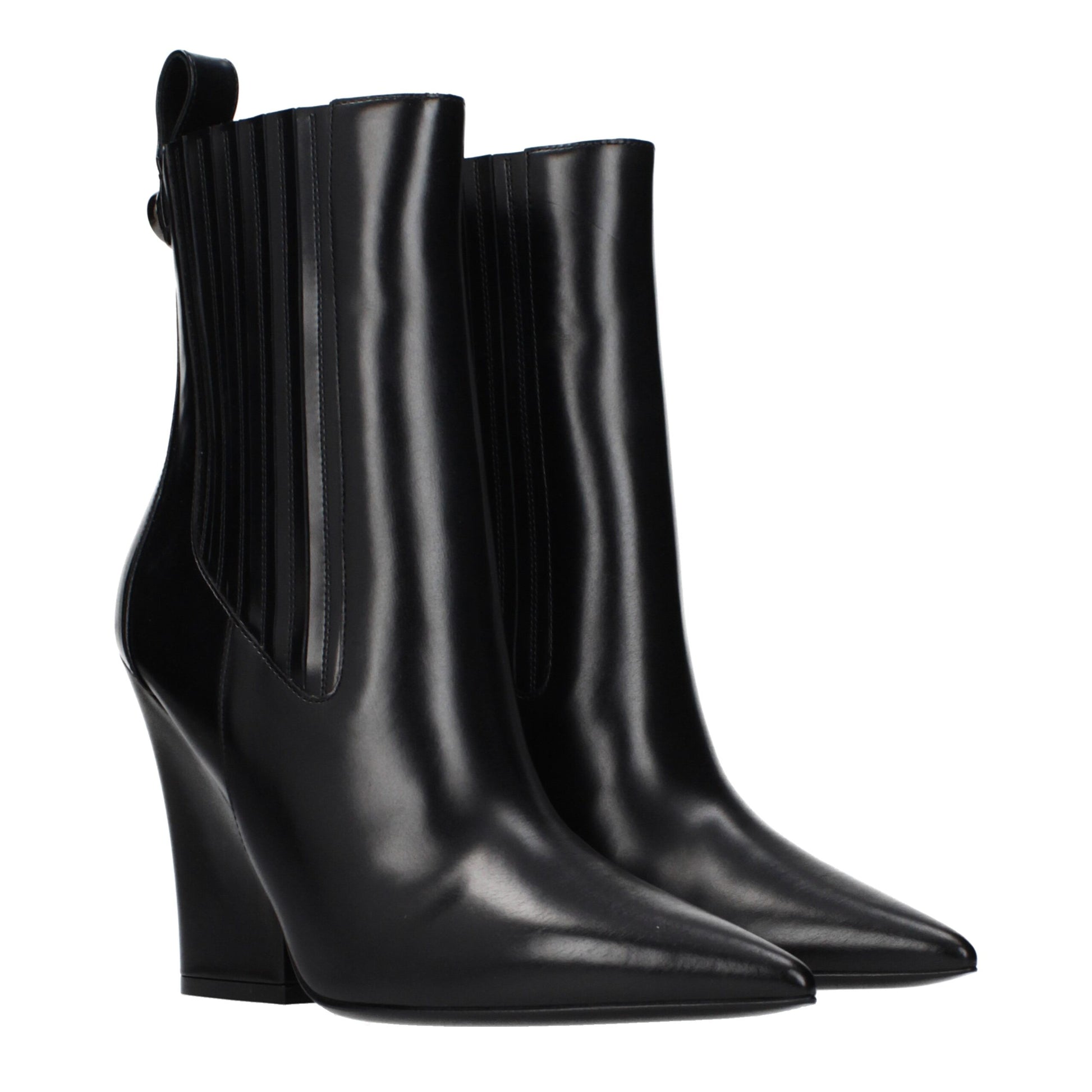 Ankle Boots by Valentino Garavani for women in leather black features an effortless chic silhouette from the Women's Leather Ankle Boots collection, showcasing a effortless chic and refined for an effortless chic look.