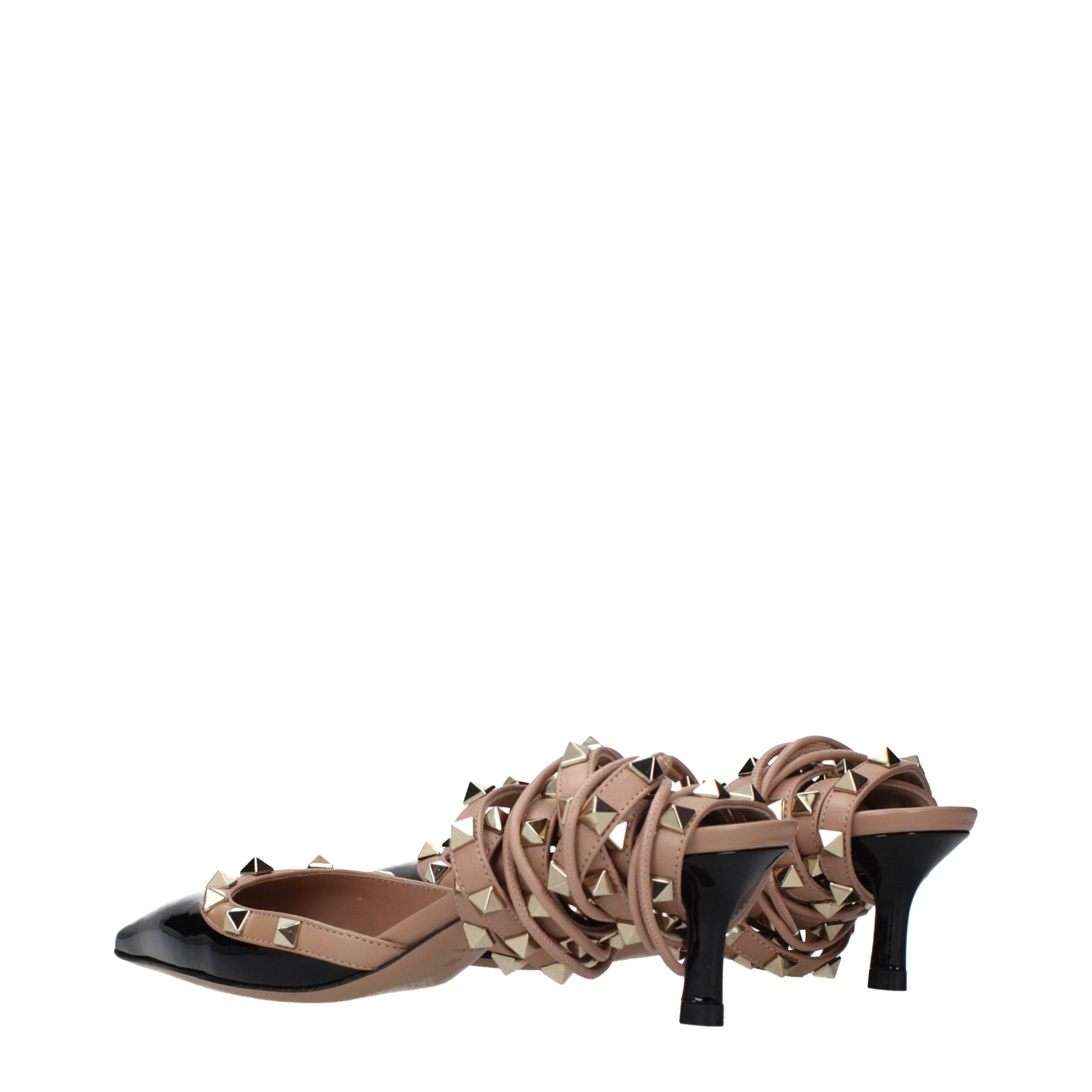 Sandals by Valentino Garavani for women in patent leather black showcases a sculptural silhouette as Women's Patent Leather Sandals, defined by a sculptural and sculptural for a sculptural look.