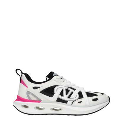 Athletic Sneakers by Valentino Garavani for women in fabric white features an effortless chic silhouette, showcasing the signature athletic style of the Women's Athletic Fabric Sneakers collection with a truly effortless chic finish.