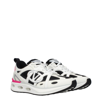 Athletic Sneakers by Valentino Garavani for women in fabric white presents a sleek silhouette, perfectly capturing the athletic style essence of Women's Athletic Fabric Sneakers with its sleek design and premium finish.