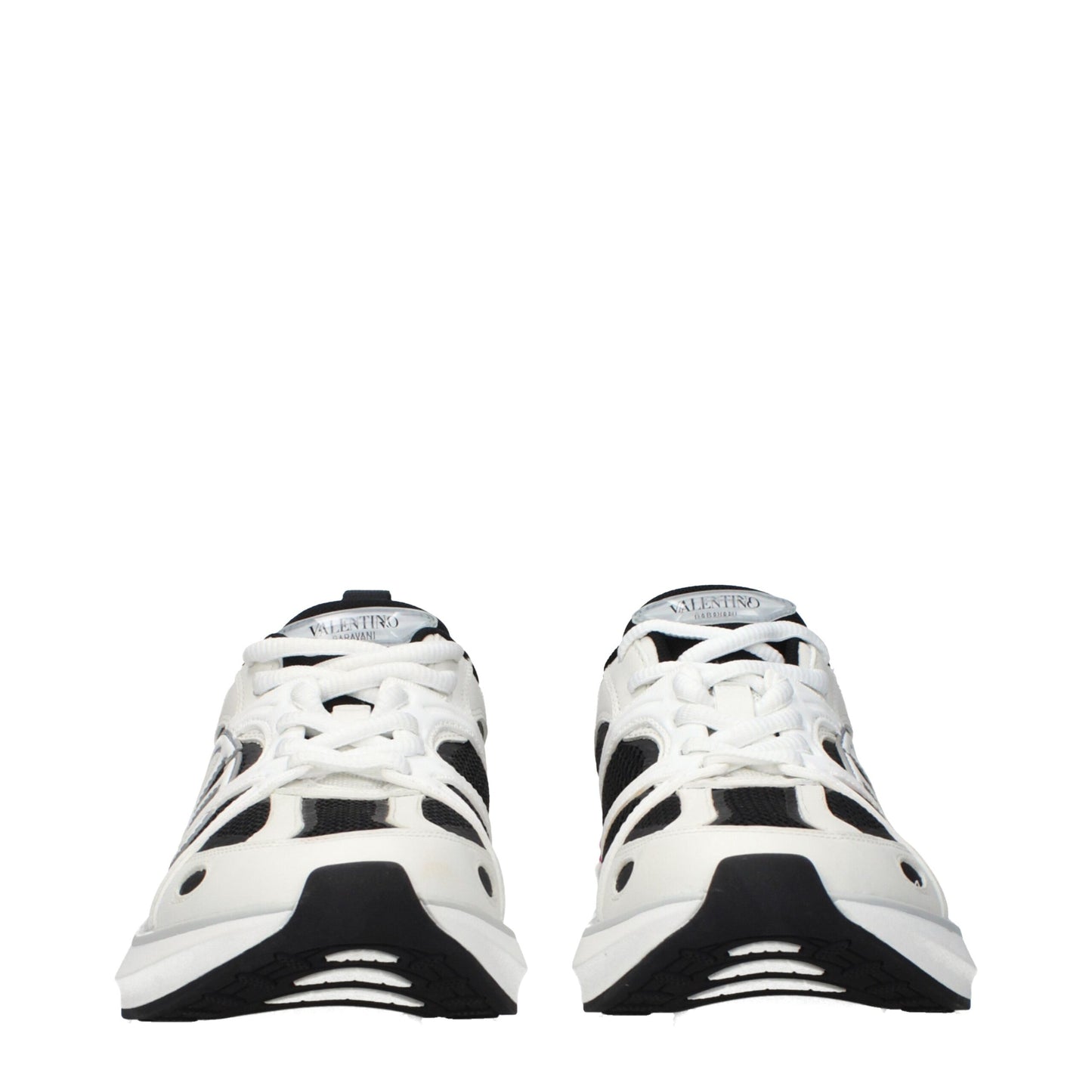 Athletic Sneakers by Valentino Garavani for women in fabric white showcases a architectural silhouette, artfully capturing the essence of the Women's Athletic Fabric Sneakers with its signature architectural athletic style construction.